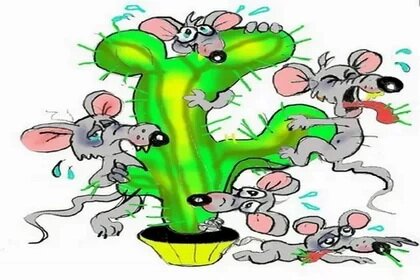 Карикатура "Мыши и кактус"